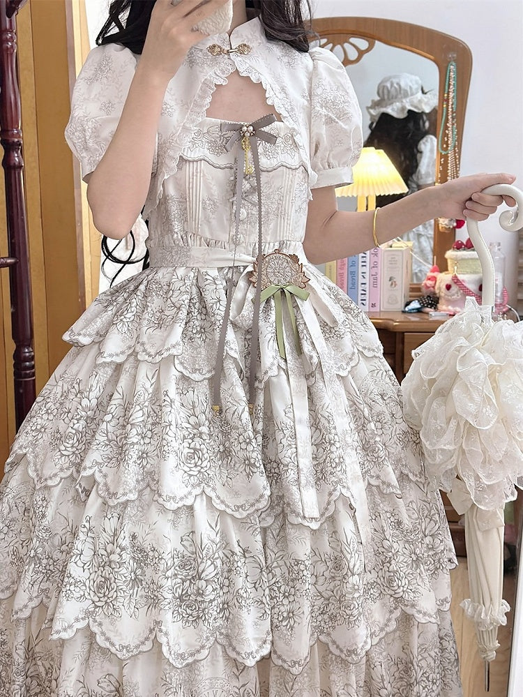 Puff Sleeevs Bolero White