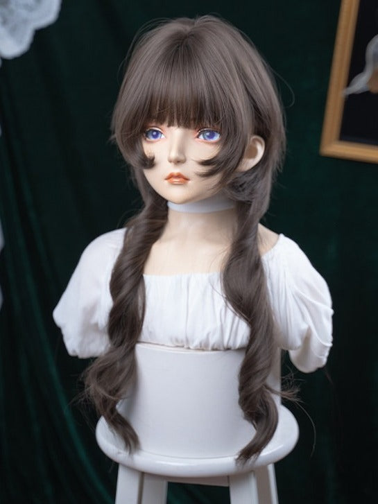 Double Roman Curly Wig with Air Bangs - Alice Garden