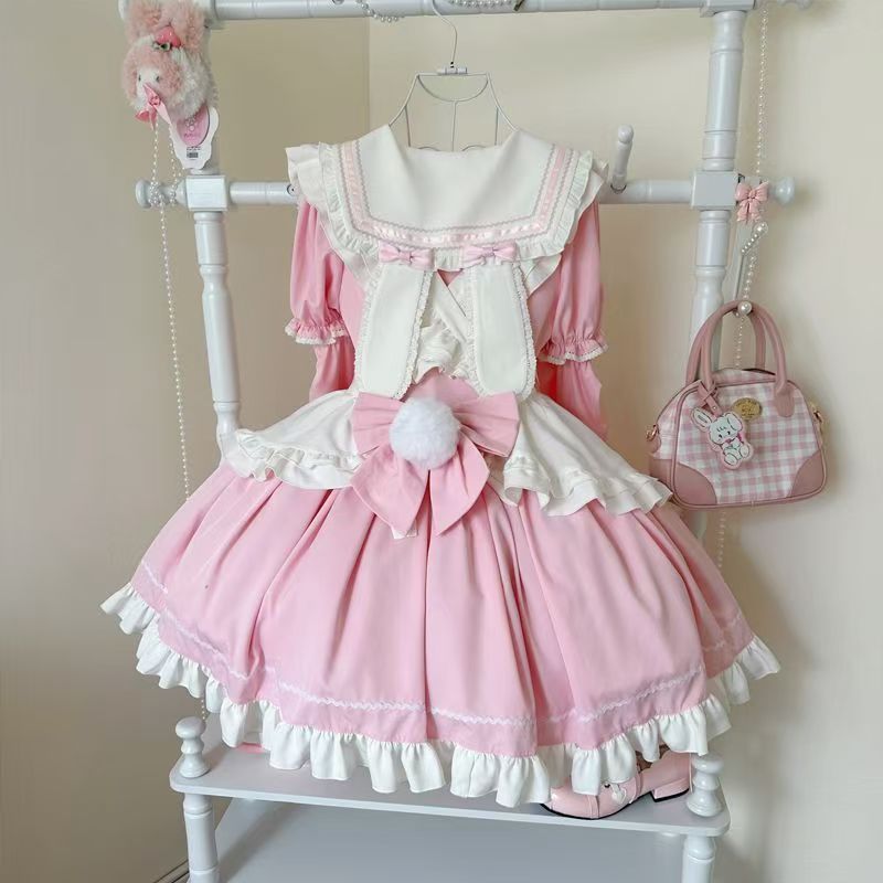 Sweetheart Bunny Ball Lolita Princess OP Long Sleeve Dress