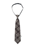 Plaid Tie with Safety Pin Chain - PINK SAVIOR
