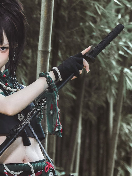 Green Bracelet Glove / Black