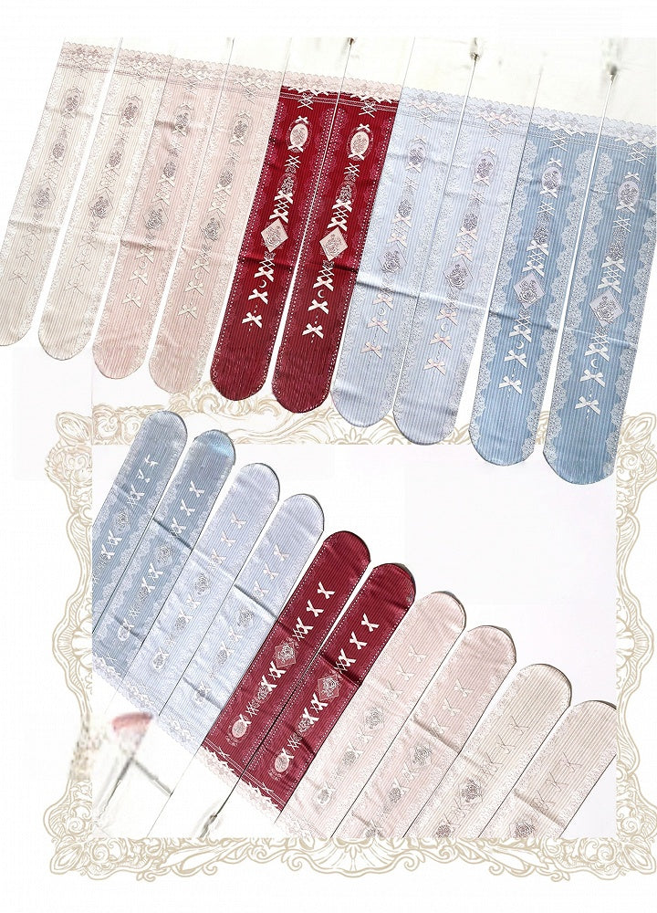 Lolita Tights Colors Bowknot Print 5 Floral
