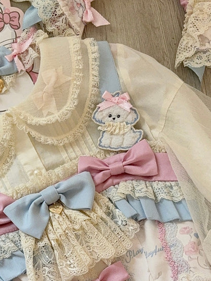 Puppy Brooch Plush Trim Embroidered