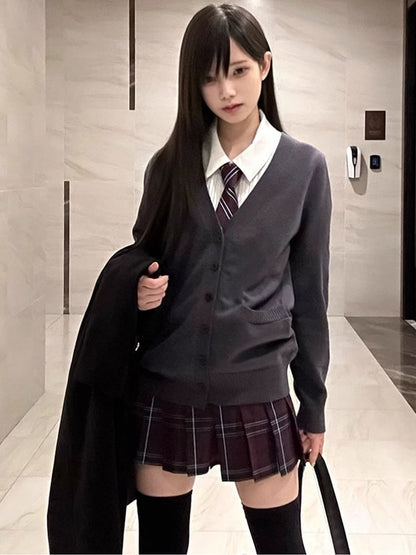 V-neck Cardigan 7 Knitted Color Options