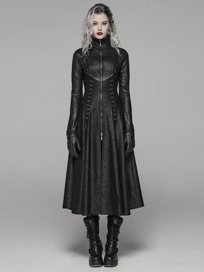 Black Dark Punk Long Coat