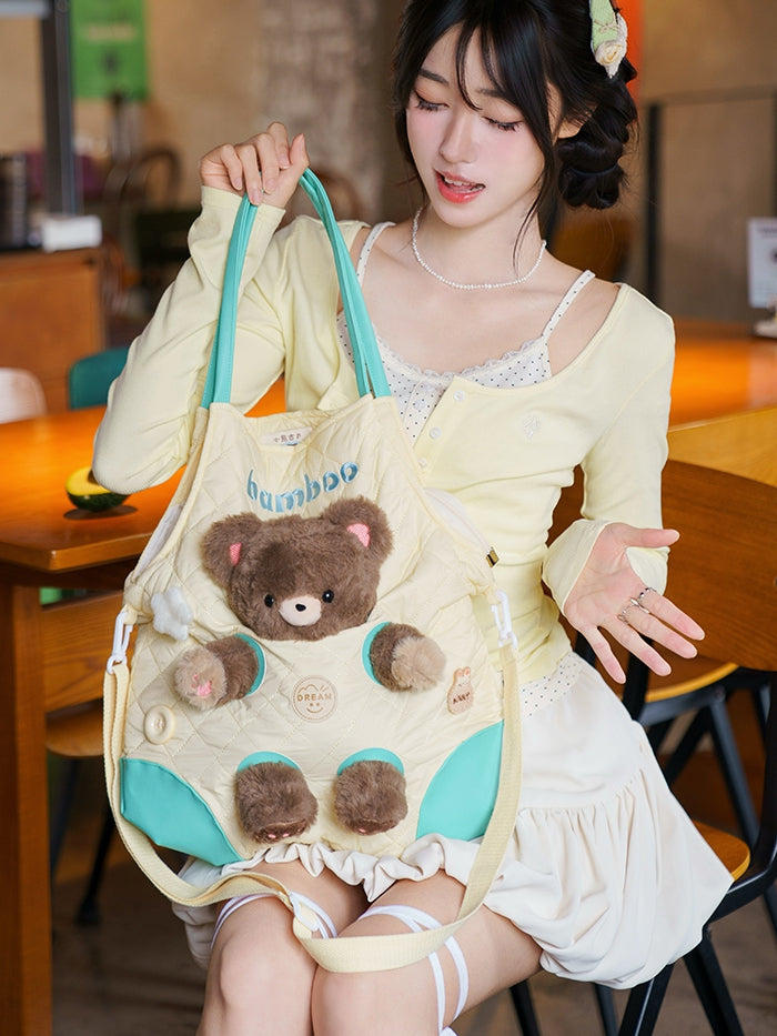 Design Umhängetasche Cut-out GelbGrün