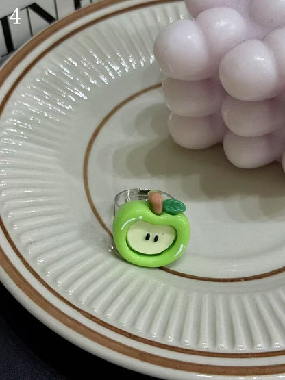 Optionen Apfelgrüne Clips/Ring Halskette/Ohr 4