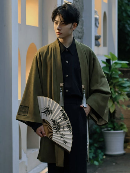 Chinese in Unisex Green - Jacket Long Style Sleeve Embroidery