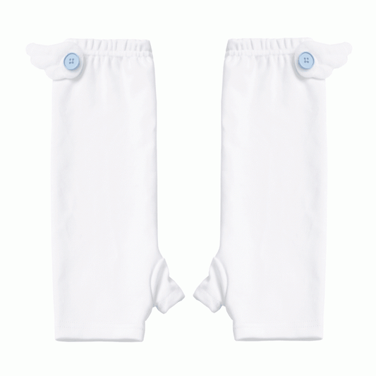 White Button Angel Armwear Accent Wing Blue/Pink