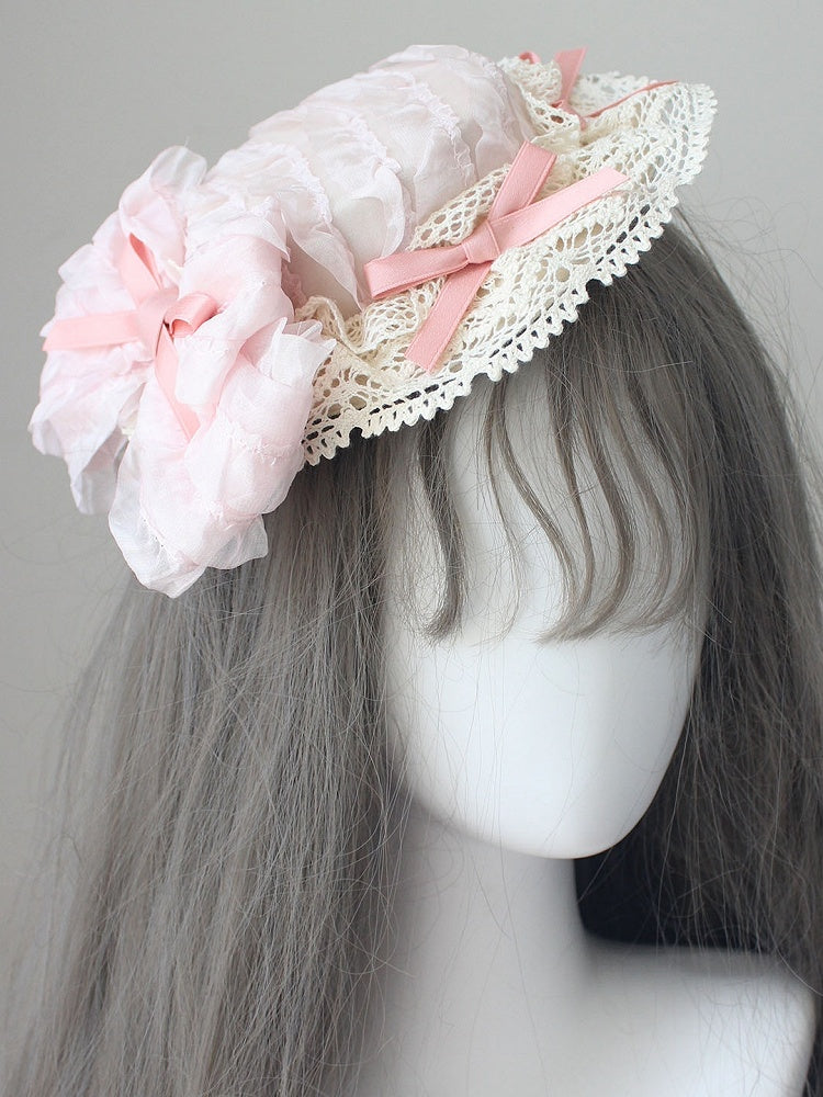 Mini Trim Details Lace Options Bowknot Hat 4 Color