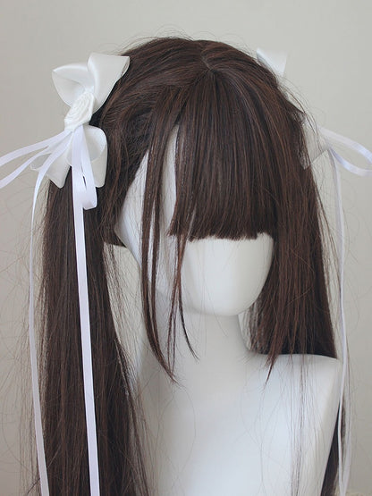 Bowknot Details Roses Design Hair Clips