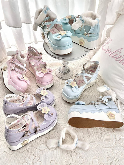 Details Sweet - Star Mary Lolita Janes Platform in Purple PU