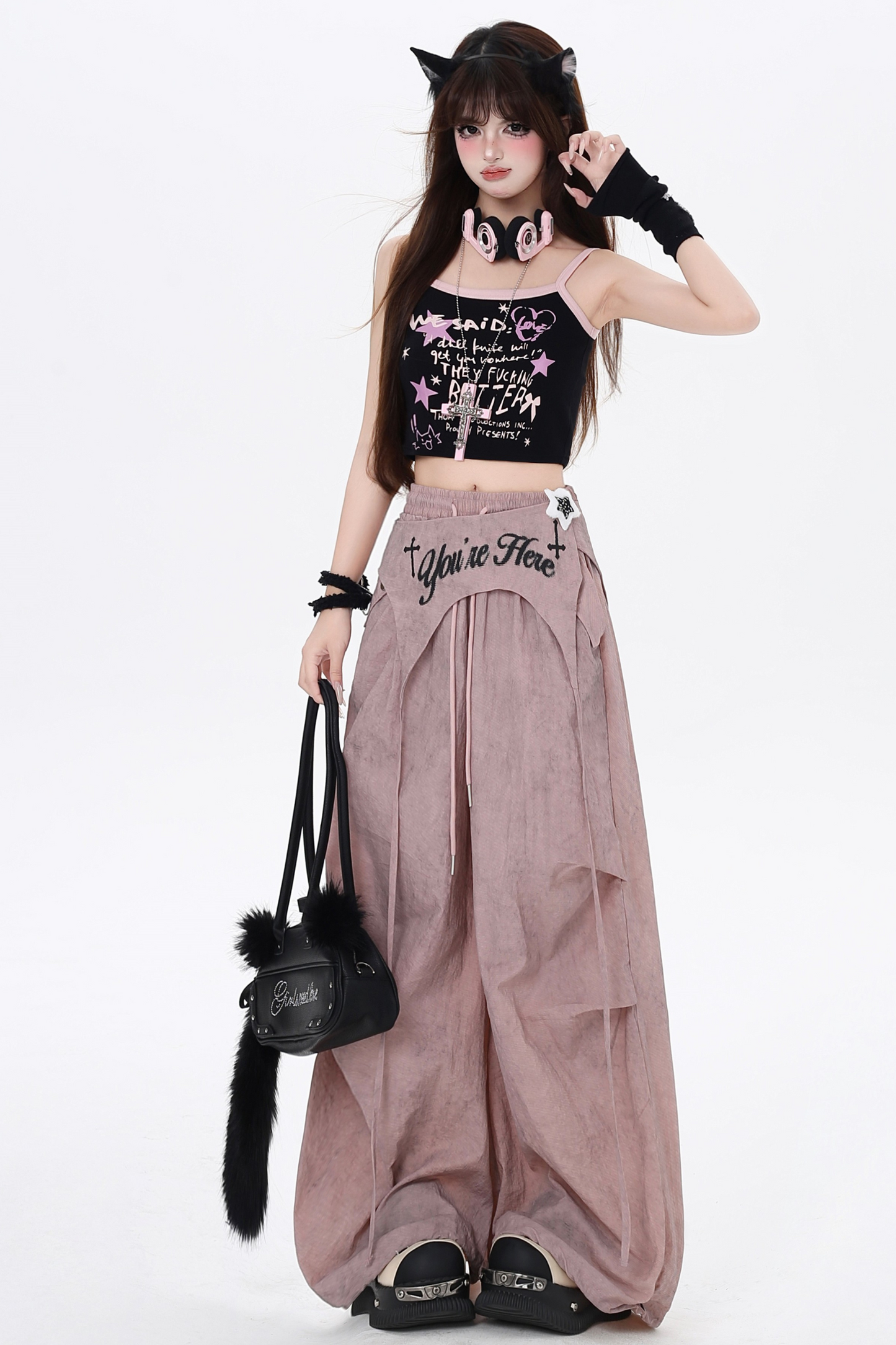 カジュアルパンツ ガールズ ハイスパイスウエスト