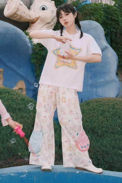 スタープリントTシャツラブ