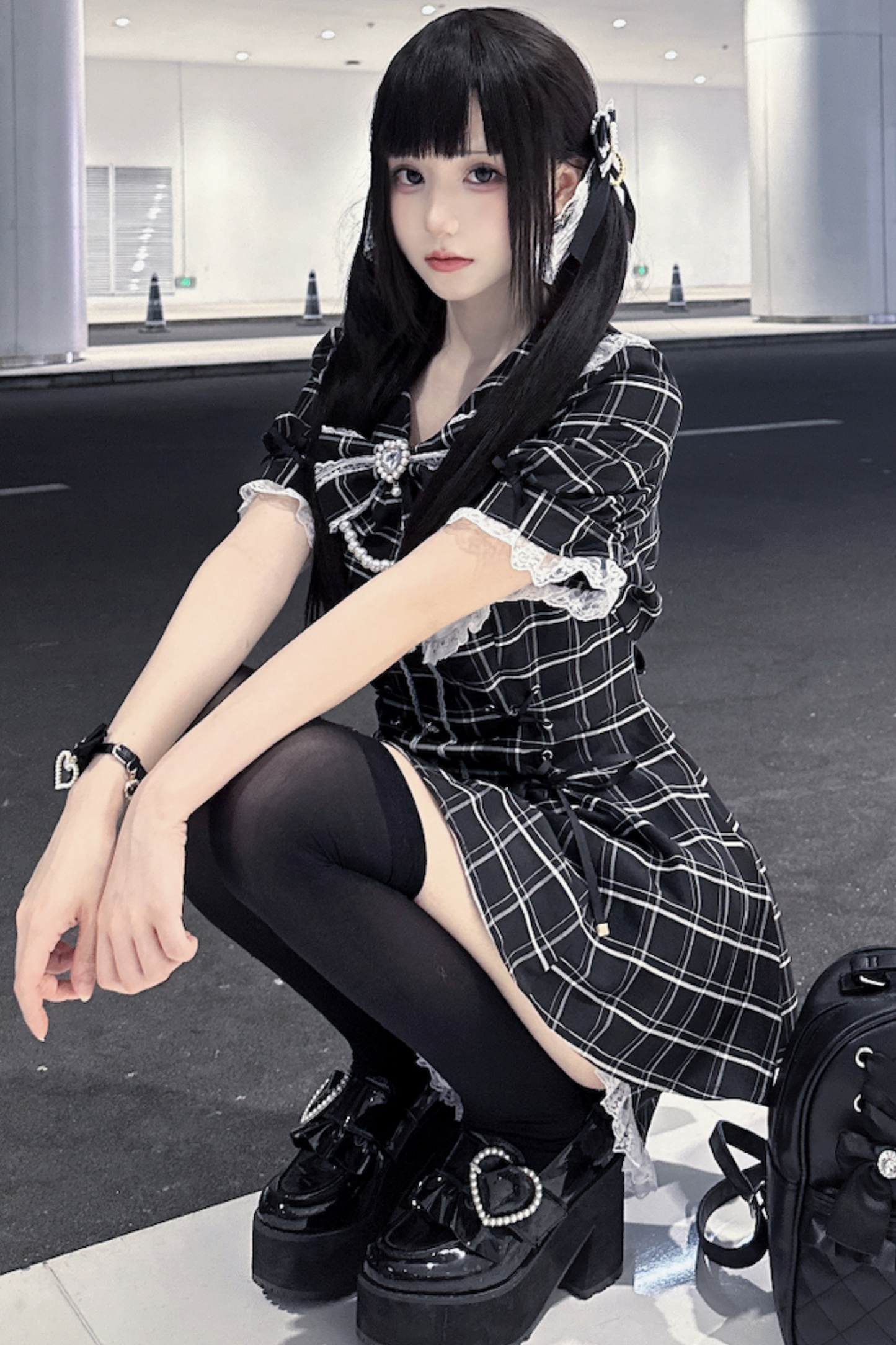 パフスリーブパンツ リボントップスインナー +