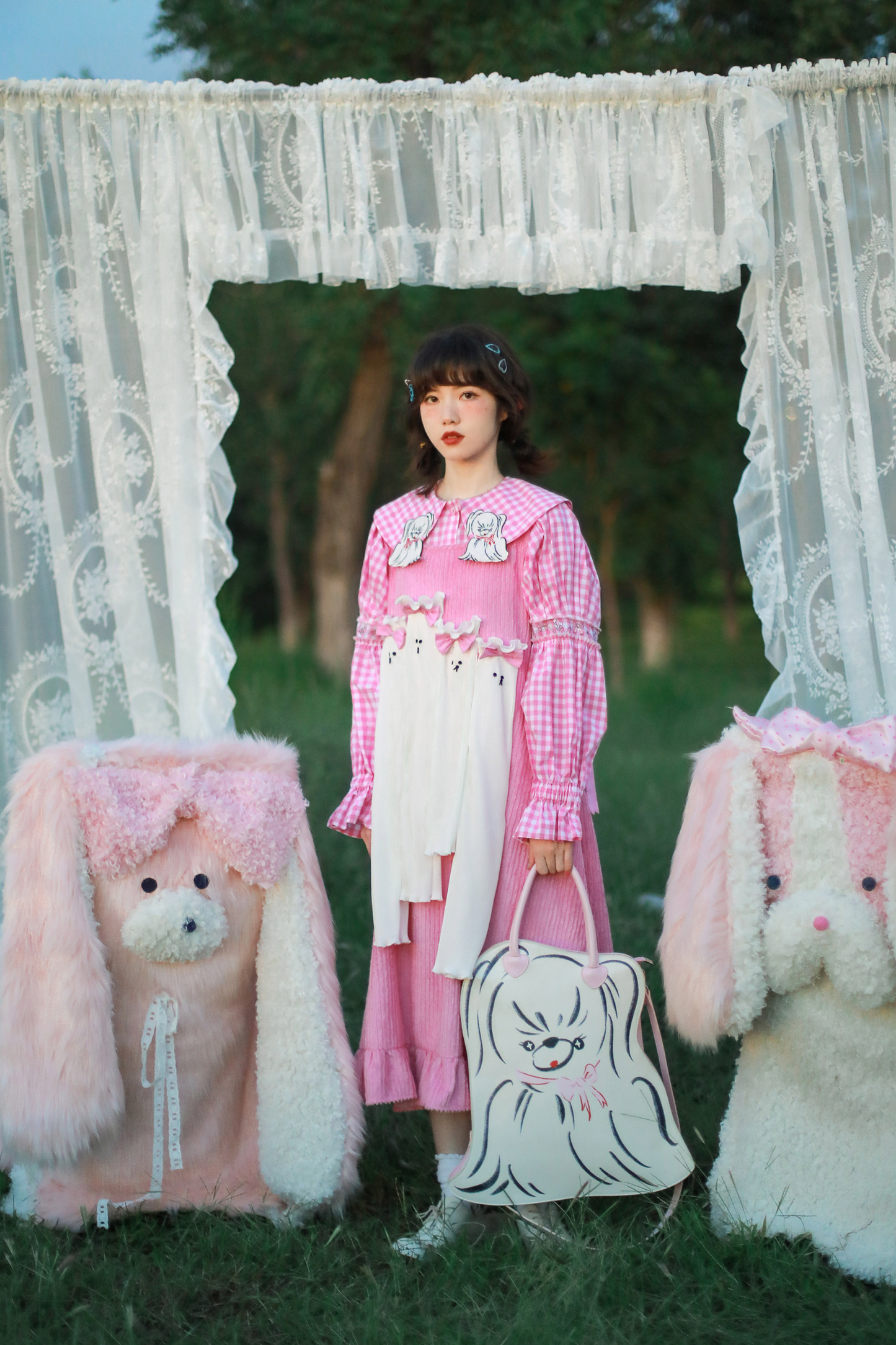 パピースリーブのレトロなロングシャツデザイン