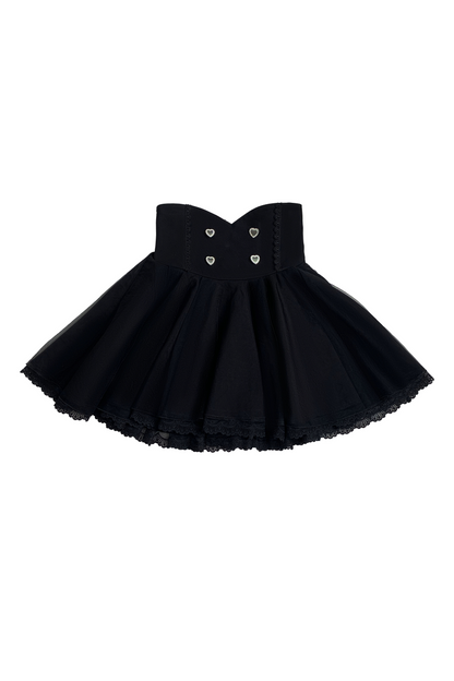 オフショルダーマインフレア+スカートリボン予約トップス