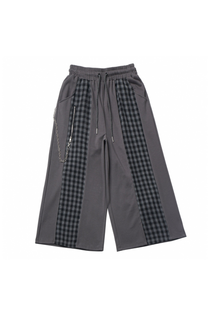 モードトップス チェックパンツ スカート カジュアル ワイド +