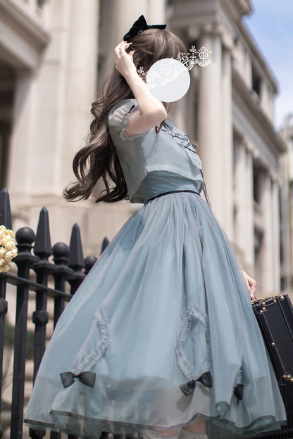 ブローチドレス ノスタルジックリボントップ + 旅するアリスアウター