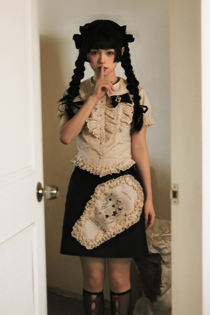 フリルシャツケーキスカートレース+