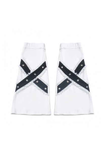 ウォーマーズ ルーズドレス ハーフトップ フード付きネクター + フリルレッグパンツ