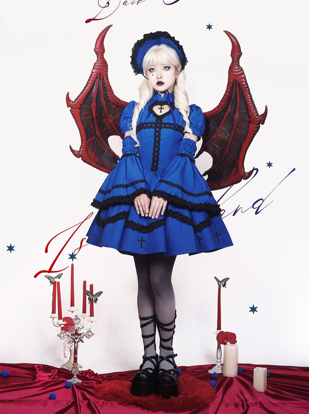 Subkultur Lolita Kleid Y2K Cross