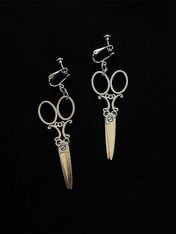 Scissor Gothic Earrings Design