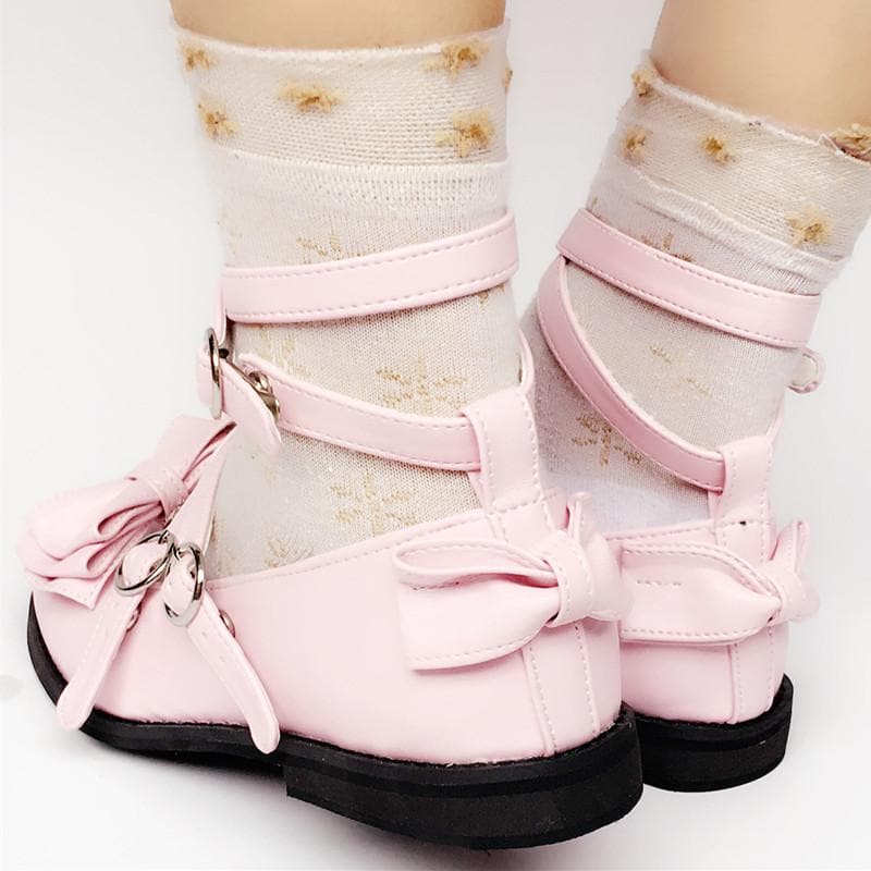 Made Custom Pink Baby Shoes Lolita Bow SP168069