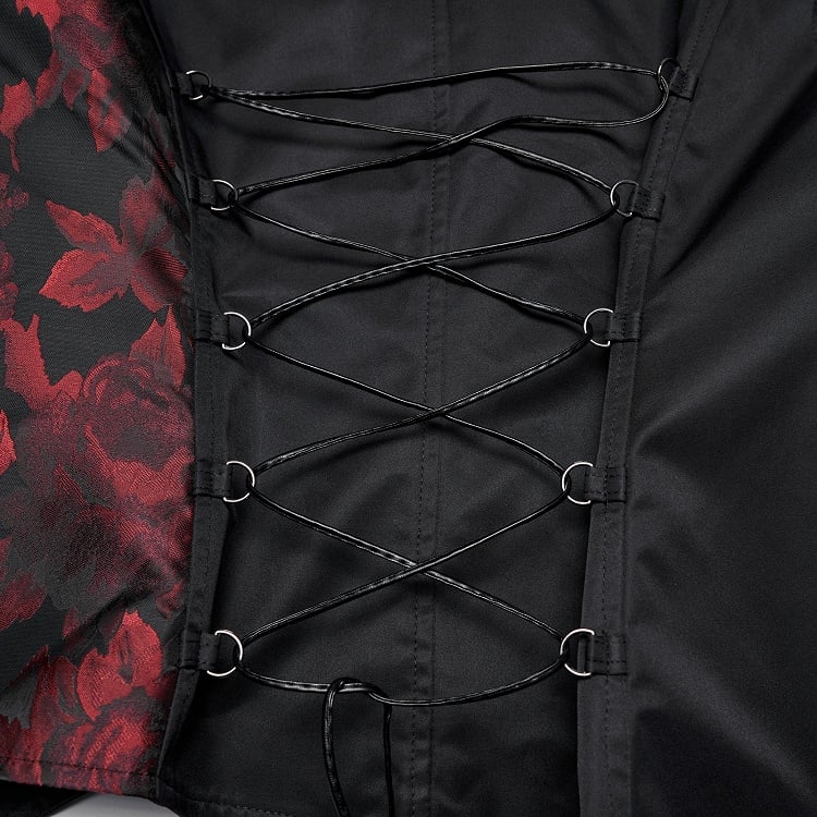 Asymmetrical Gothic Design Black Vest Men's