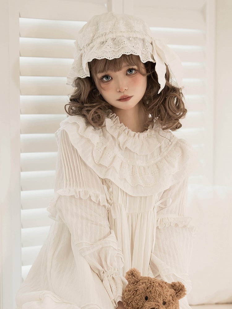 Shiro Lolita Baby Hat - sanshanjiu