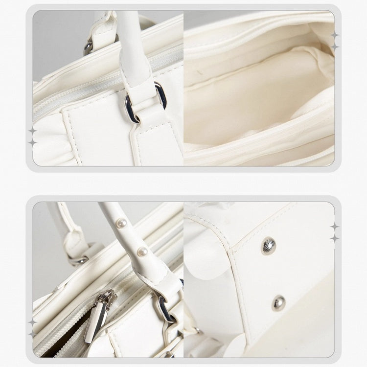 Ita Capacity – Jirai Trim White Kei Large Tote Lace