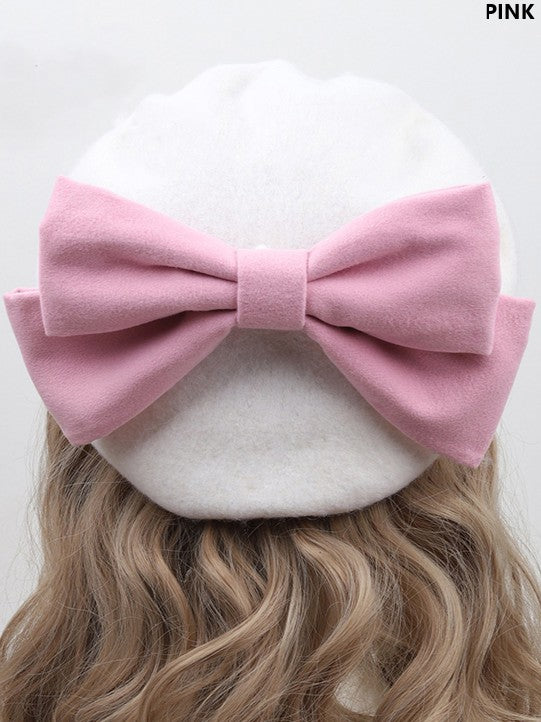 Lolita With Detachable White 10 Color Beret Options Bowknot