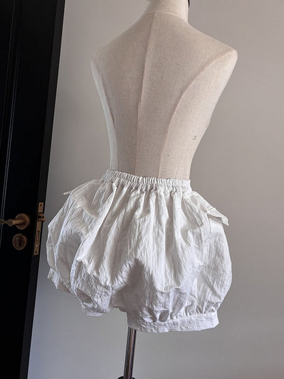 Straps Detachable Bloomers with Black Puffball