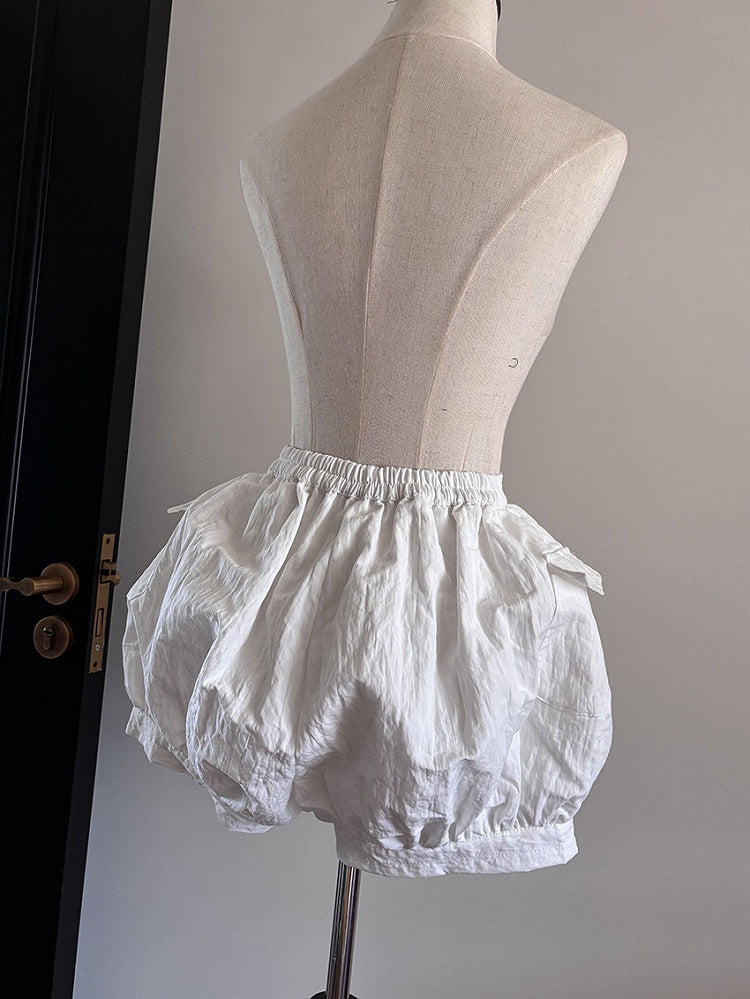 Straps Detachable Bloomers with Black Puffball