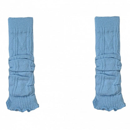 ニットブルー/イエロー/ブラック/ホワイトレッグウォーマー