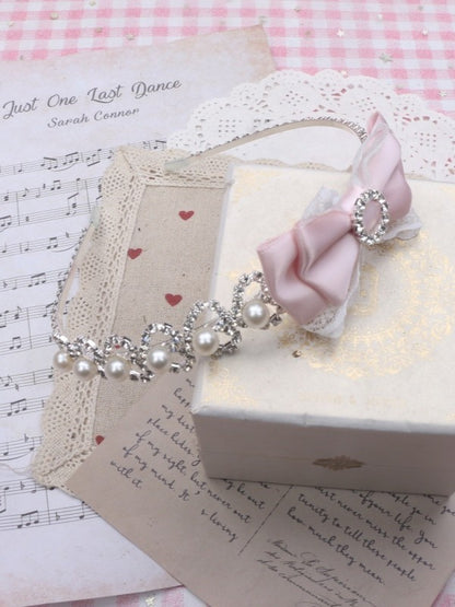 Rhinestone Options Color Bowknot Pearl Jirai Kei KC 6