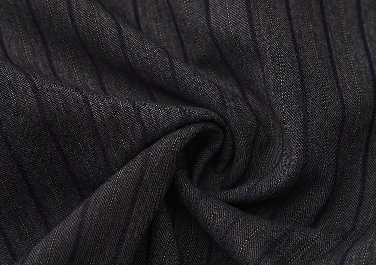 Gestreifte Stoffhose aus dunklem Ouji-Stoff, Lolita-Grau
