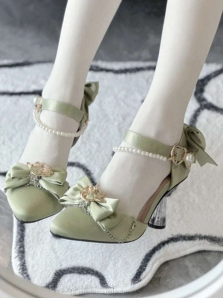 Heels - High Details Beaded Lolita Chain Mermaid Detachable with Elegant