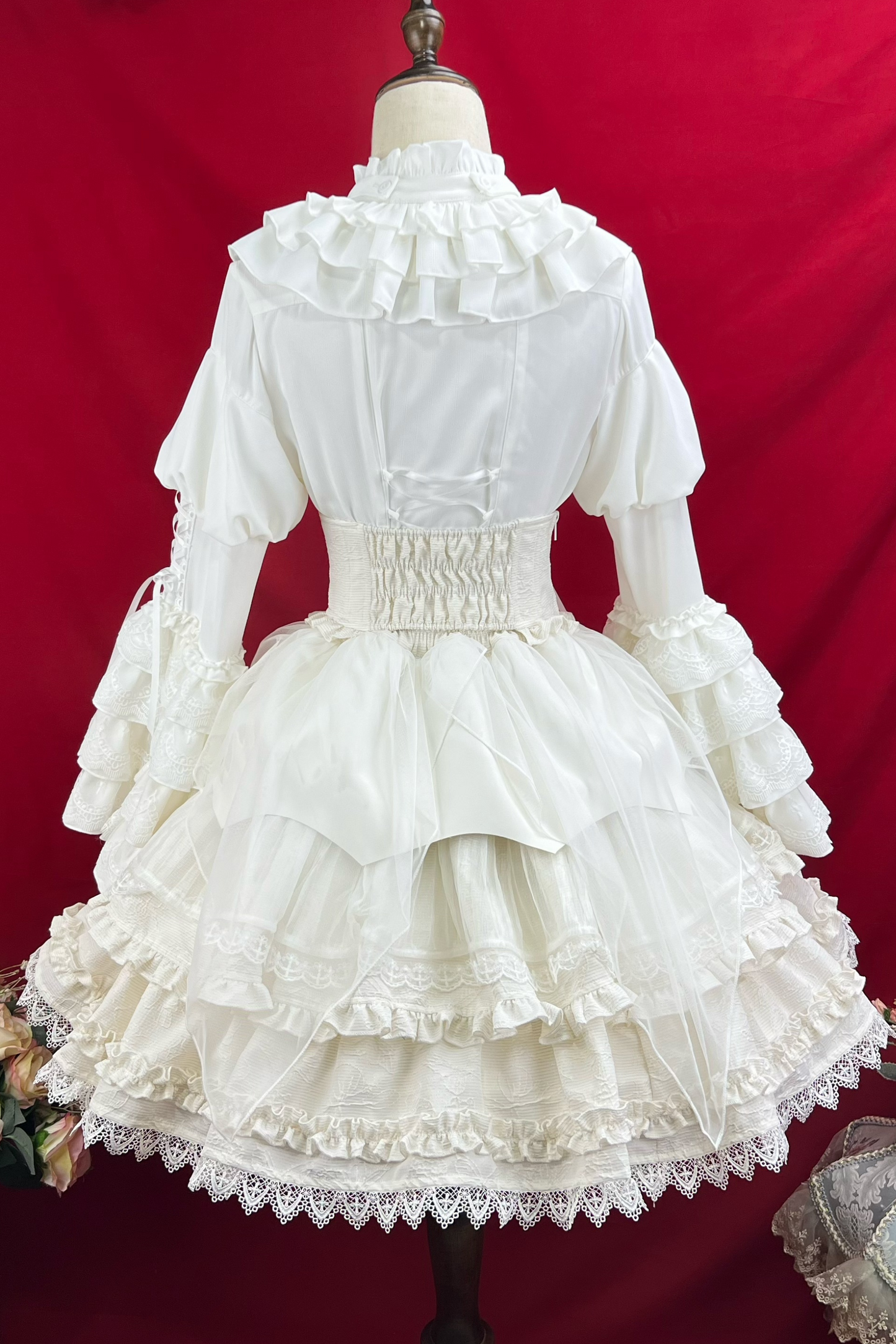 グッドエビルロリータゴシックジーシャツ＋フレアスカート＋ウエストベルト