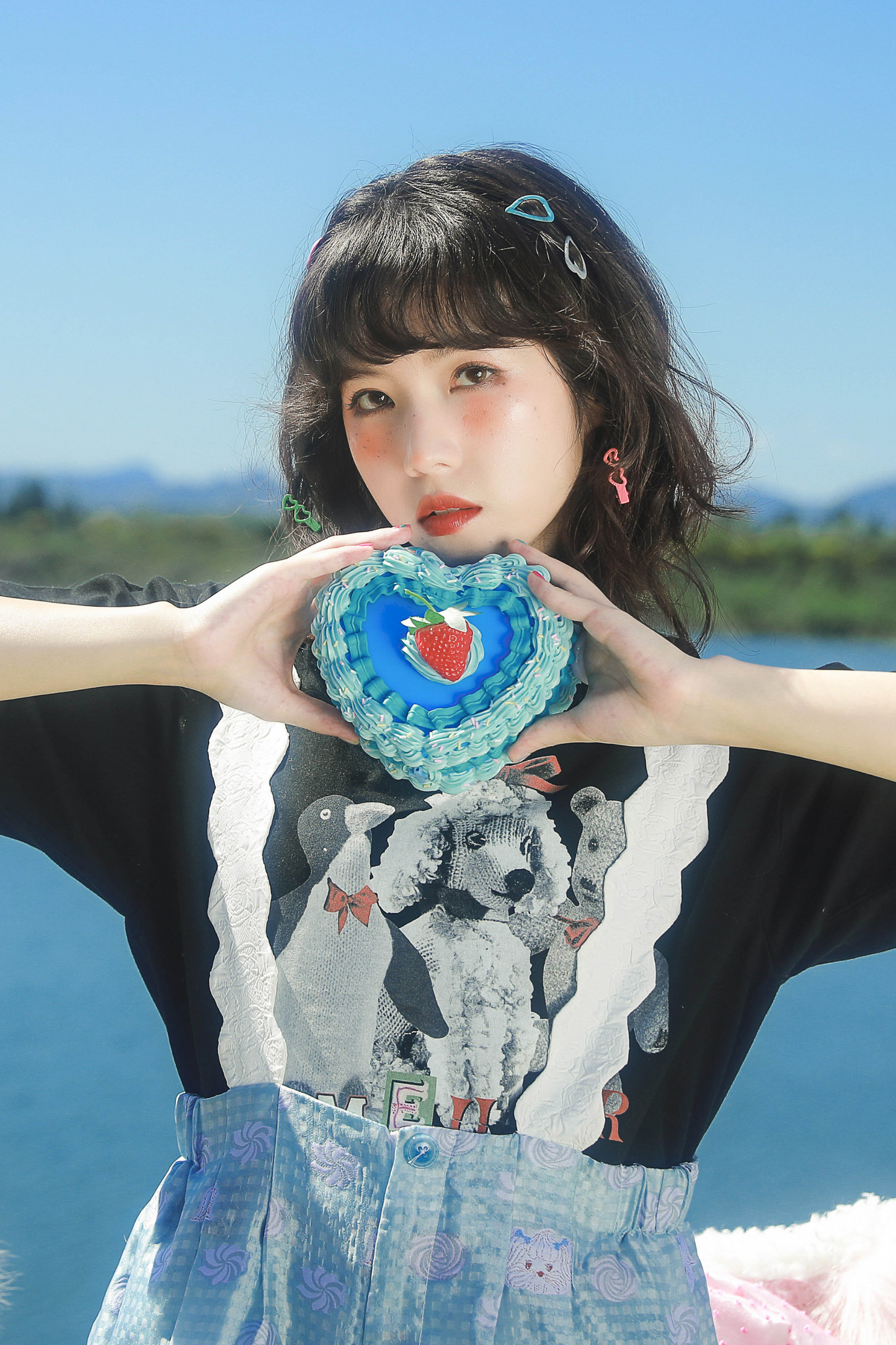 クマペンギンコラージュヴィンテージTシャツ