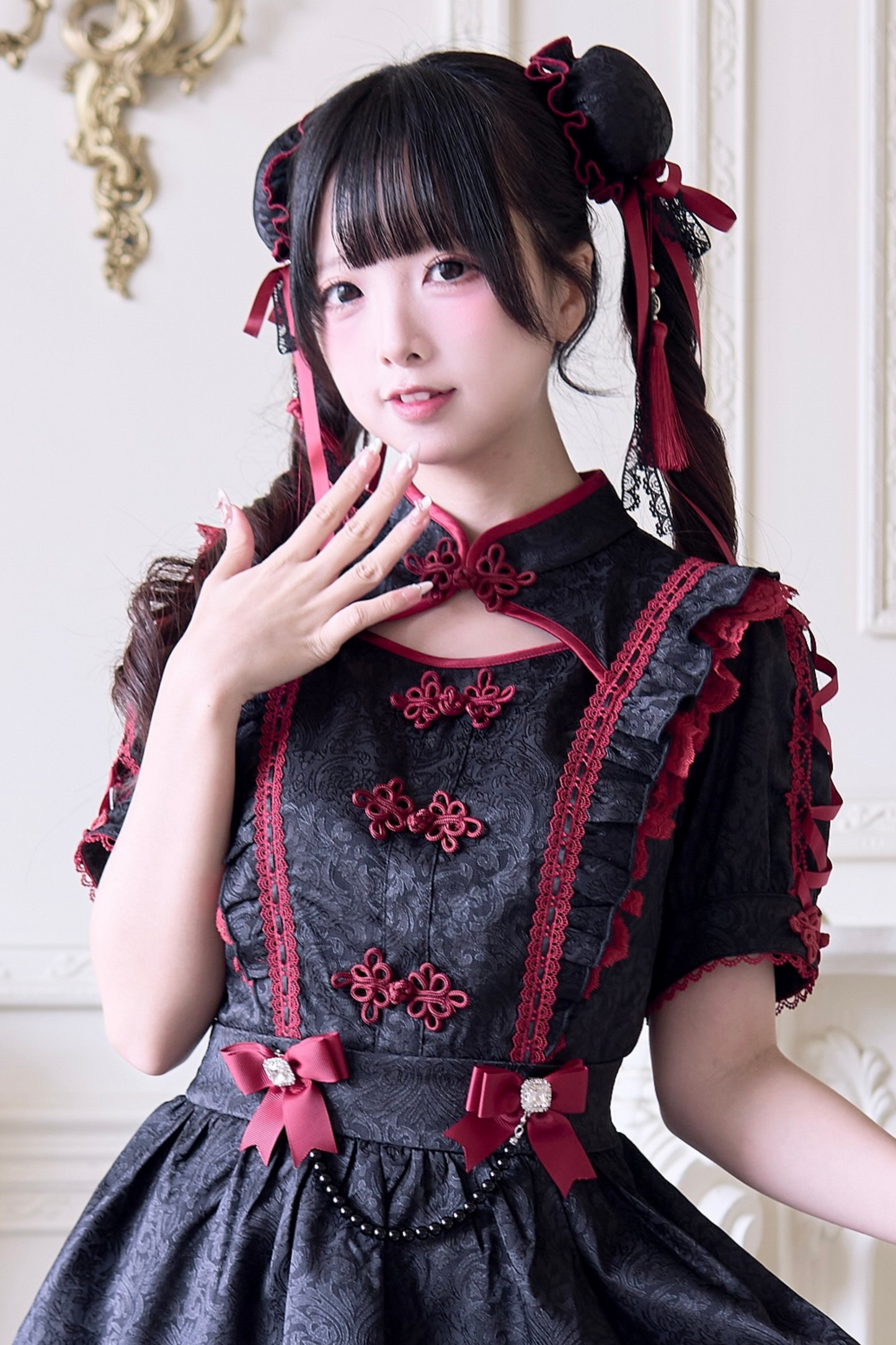 チャイナバンヘアピンペア＋スイートのセットアップ