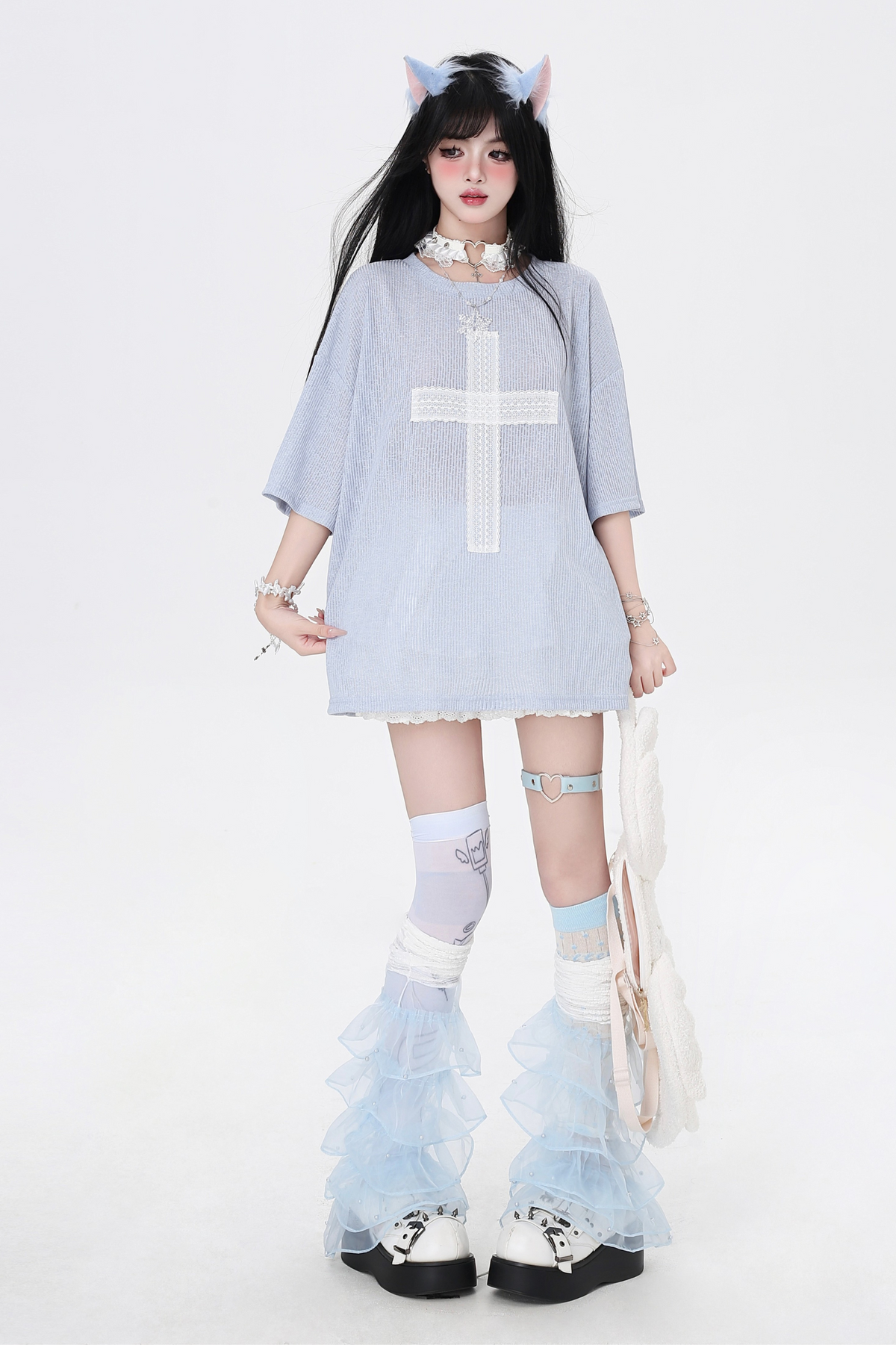 Cross Tops Patch Loose Subculture