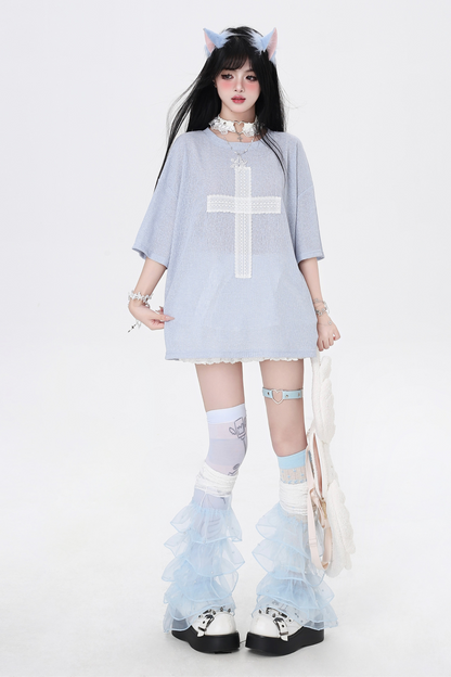 クロストップスパッチルーズサブカルチャー