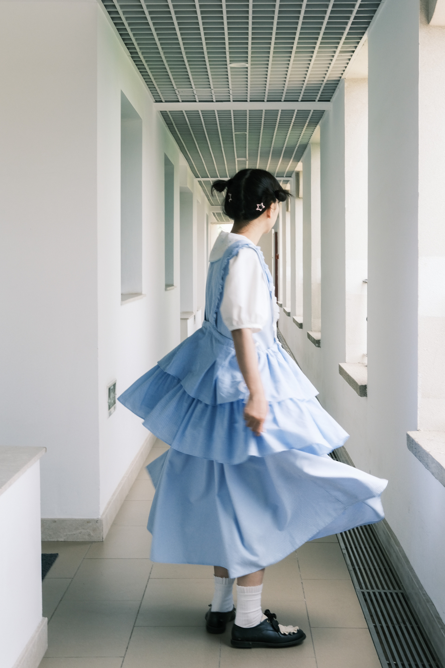 ジャンパースカート エプロン ハートバニー