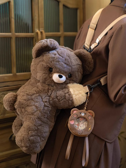Keychain Plush Small/Middle/Large Bag Brown Backpack/Crossbody Size Bear +