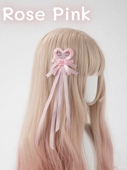 Clip Hair (Single Heart Bow