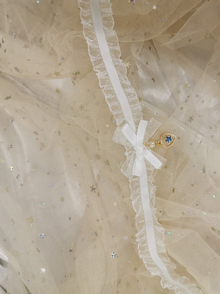 Pendant Star-Heart Sweet Lace Red/White Wine Lolita Choker