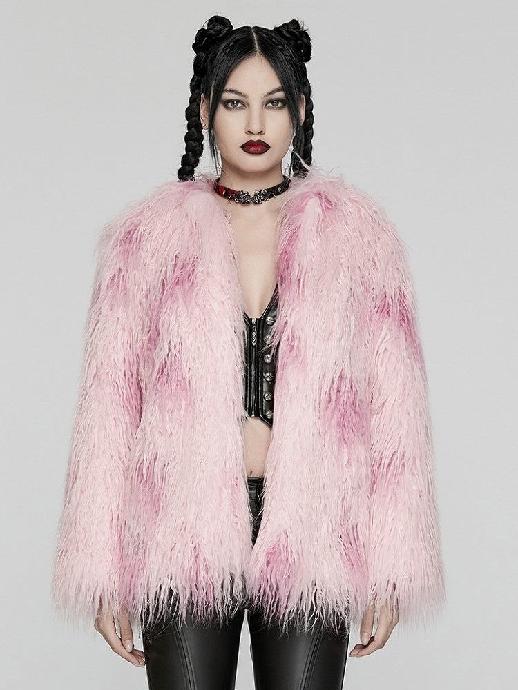 Punk Pink Fur Faux Jacket