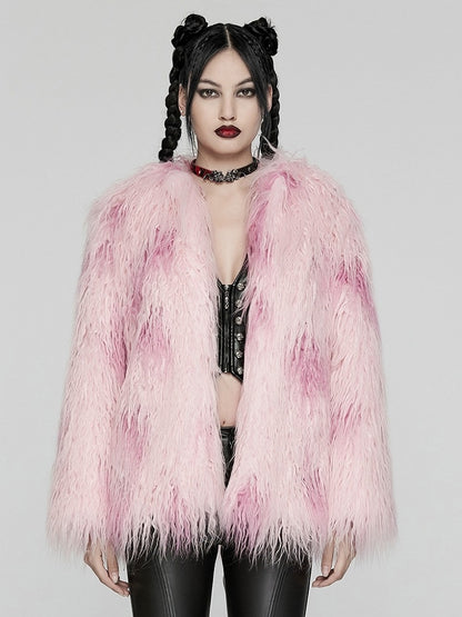 Punk Pink Fur Faux Jacket
