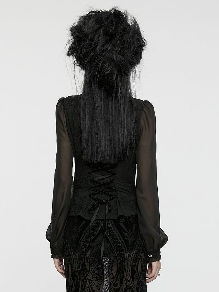 Out Hollow Black Shirt